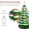 15in Ceramic Christmas Tree Pre-Lit Tabletop Holiday Tree with Star Topper and Multicolored Bulbs